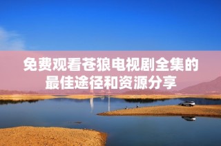 免费观看苍狼电视剧全集的最佳途径和资源分享