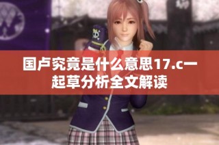 国卢究竟是什么意思17.c一起草分析全文解读