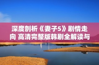 深度剖析《妻子5》剧情走向 高清完整版韩剧全解读与观后感