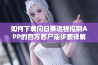 如何下载向日葵远程控制APP的官方客户端步骤详解