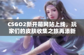 CSGO2新开箱网站上线，玩家们的皮肤收集之旅再添新选择