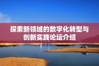 探索新领域的数字化转型与创新实践论坛介绍