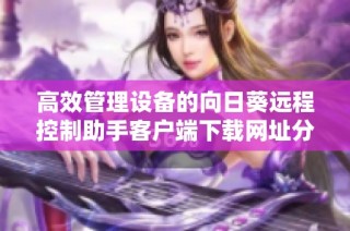 高效管理设备的向日葵远程控制助手客户端下载网址分享