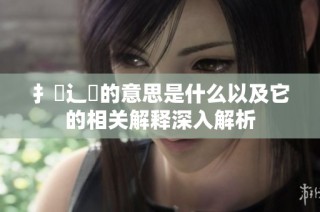 扌喿辶畐的意思是什么以及它的相关解释深入解析