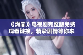 《燃罪》电视剧完整版免费观看链接，精彩剧情等你来探秘