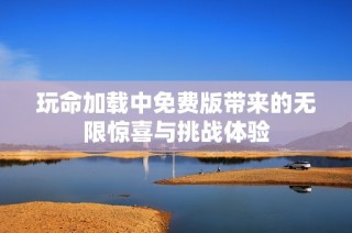 玩命加载中免费版带来的无限惊喜与挑战体验