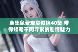 全集免费观赏似锦40集 带你领略不同寻常的剧情魅力