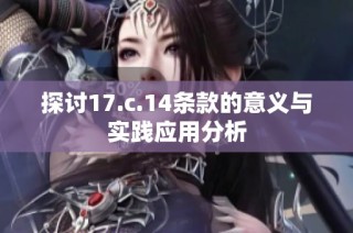 探讨17.c.14条款的意义与实践应用分析