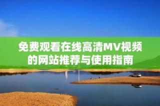 免费观看在线高清MV视频的网站推荐与使用指南