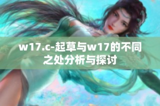 w17.c-起草与w17的不同之处分析与探讨