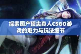 探索国产顶尖真人CSGO游戏的魅力与玩法细节