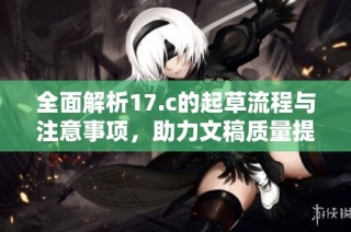 全面解析17.c的起草流程与注意事项，助力文稿质量提升