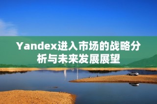 Yandex进入市场的战略分析与未来发展展望