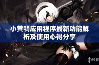小黄鸭应用程序最新功能解析及使用心得分享