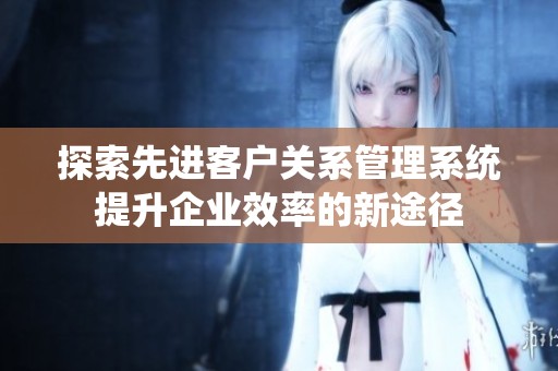 探索先进客户关系管理系统提升企业效率的新途径