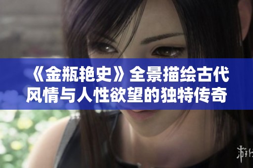 《金瓶艳史》全景描绘古代风情与人性欲望的独特传奇故事