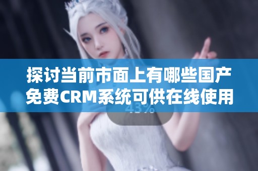 探讨当前市面上有哪些国产免费CRM系统可供在线使用