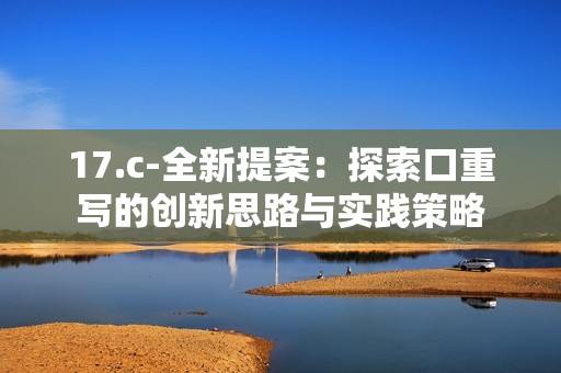 17.c-全新提案：探索口重写的创新思路与实践策略