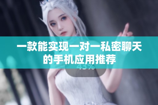 一款能实现一对一私密聊天的手机应用推荐