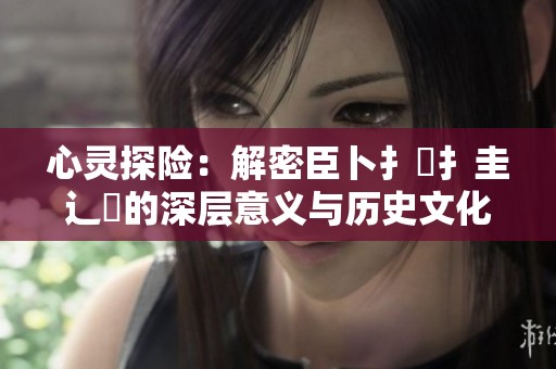 心灵探险：解密臣卜扌喿扌圭辶畐的深层意义与历史文化价值