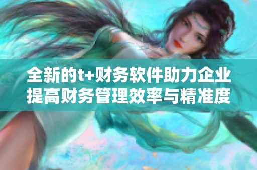 全新的t+财务软件助力企业提高财务管理效率与精准度