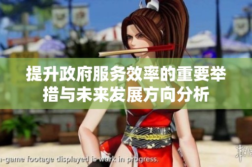提升政府服务效率的重要举措与未来发展方向分析