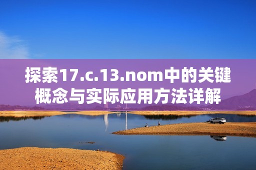 探索17.c.13.nom中的关键概念与实际应用方法详解