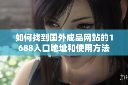 如何找到国外成品网站的1688入口地址和使用方法