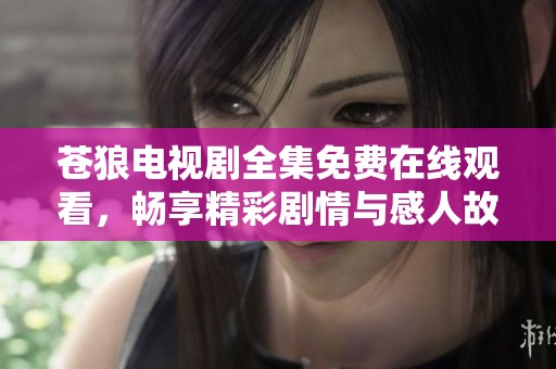 苍狼电视剧全集免费在线观看，畅享精彩剧情与感人故事