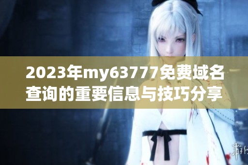 2023年my63777免费域名查询的重要信息与技巧分享