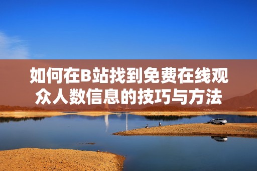 如何在B站找到免费在线观众人数信息的技巧与方法