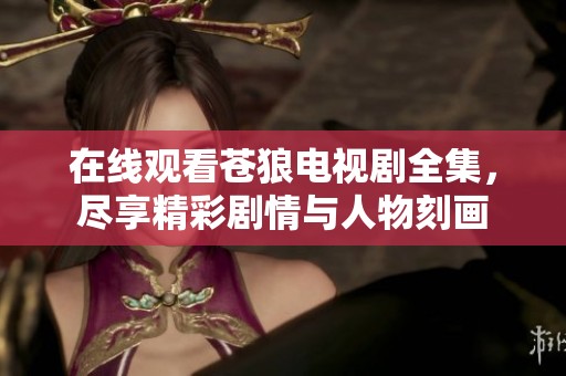 在线观看苍狼电视剧全集，尽享精彩剧情与人物刻画
