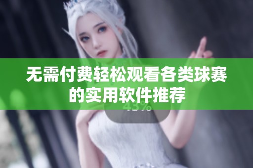 无需付费轻松观看各类球赛的实用软件推荐