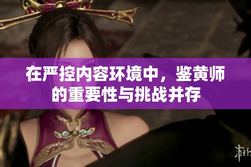 在严控内容环境中，鉴黄师的重要性与挑战并存