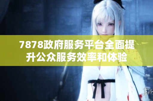 7878政府服务平台全面提升公众服务效率和体验