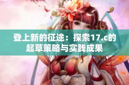登上新的征途：探索17.c的起草策略与实践成果