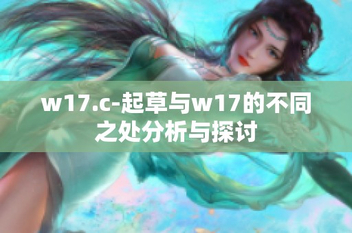 w17.c-起草与w17的不同之处分析与探讨