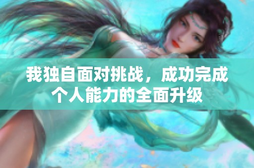 我独自面对挑战，成功完成个人能力的全面升级
