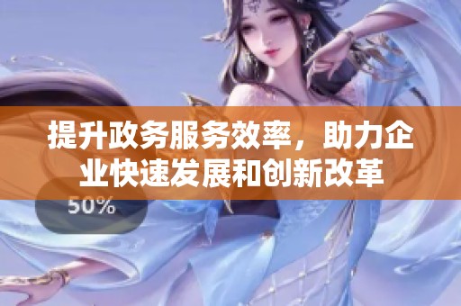 提升政务服务效率，助力企业快速发展和创新改革