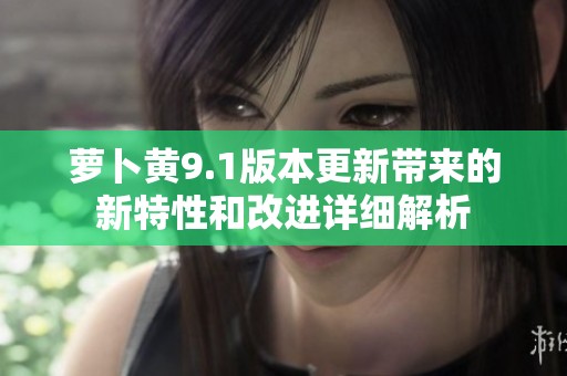 萝卜黄9.1版本更新带来的新特性和改进详细解析