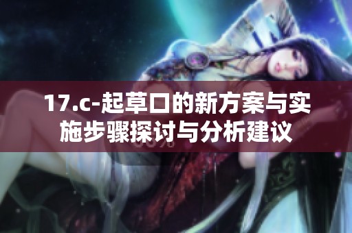 17.c-起草口的新方案与实施步骤探讨与分析建议