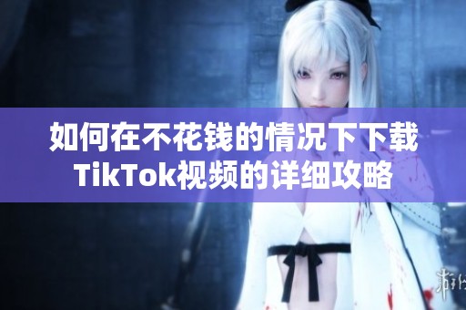 如何在不花钱的情况下下载TikTok视频的详细攻略