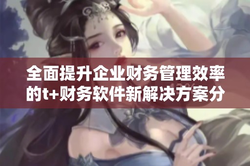 全面提升企业财务管理效率的t+财务软件新解决方案分析