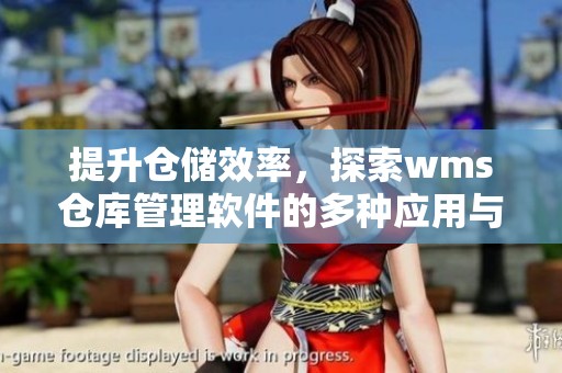 提升仓储效率，探索wms仓库管理软件的多种应用与优势