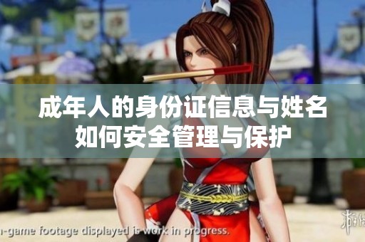 成年人的身份证信息与姓名如何安全管理与保护