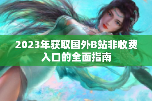 2023年获取国外B站非收费入口的全面指南