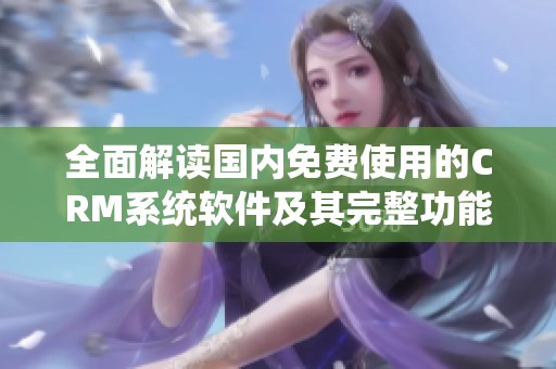 全面解读国内免费使用的CRM系统软件及其完整功能